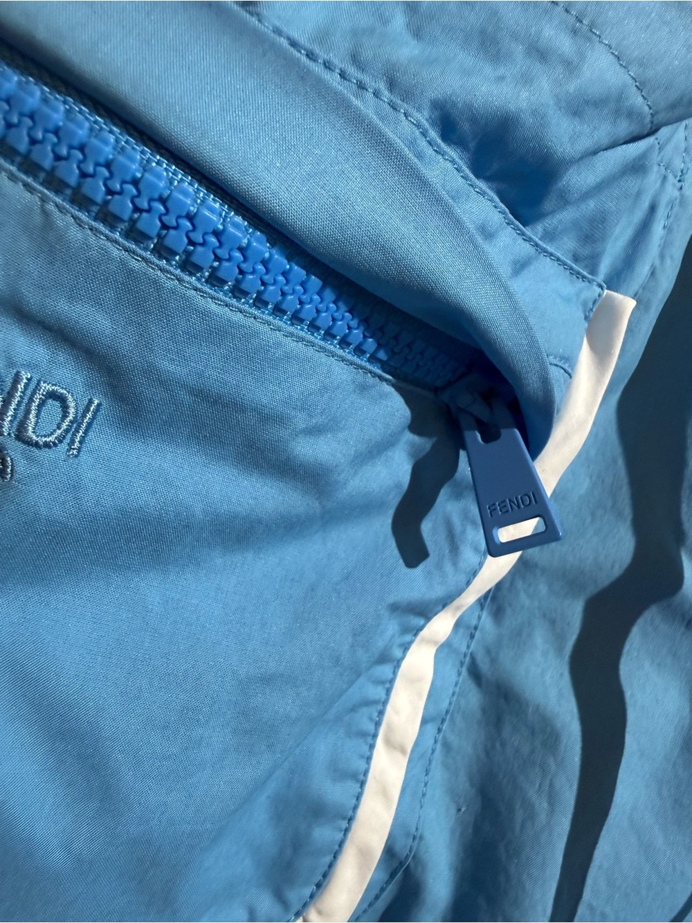 Authentic Fendi Light Blue Drawstring Skirt with Pocket - Picture 7 of 15
